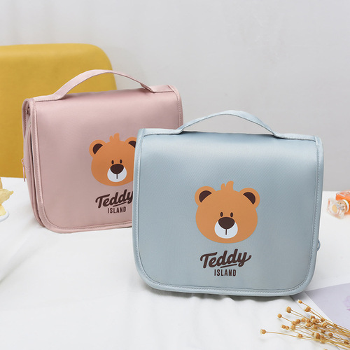 New travel storage cosmetics large capacity multifunctional hook wash bag folding cosmetic bag hanging internet celebrity bag