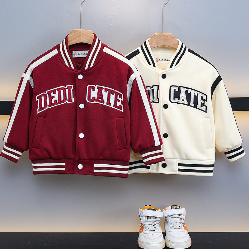 7703 chaqueta de uniforme de béisbol para niños primavera y otoño chaqueta coreana top salvaje suelta 2025 nueva moda de otoño occidental