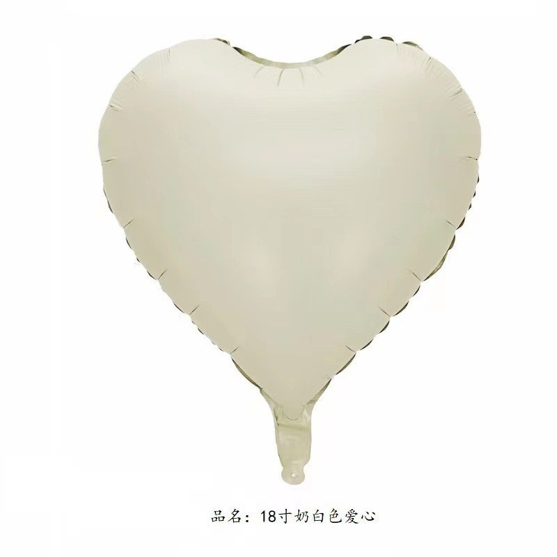 18 inch heart-shaped milk White