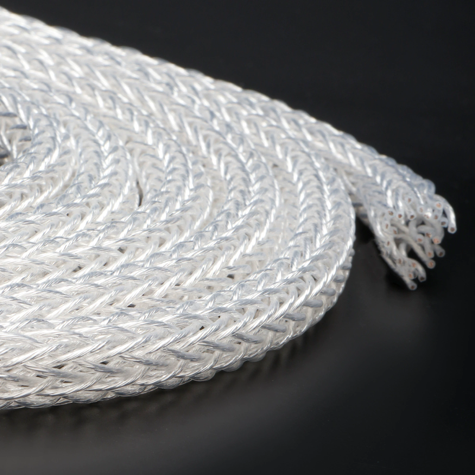 OCC монокристальная серебряная 24-жильная оплетённая проволока, 12AWG основной акустический кабель, соединительный провод для динамиков
