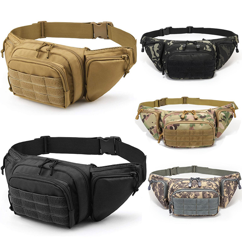 New Outdoor Tactical Multi-Functional Invisible Portable Waist Gun Bag 900D Waterproof Men's Sports Storage Waist Bag