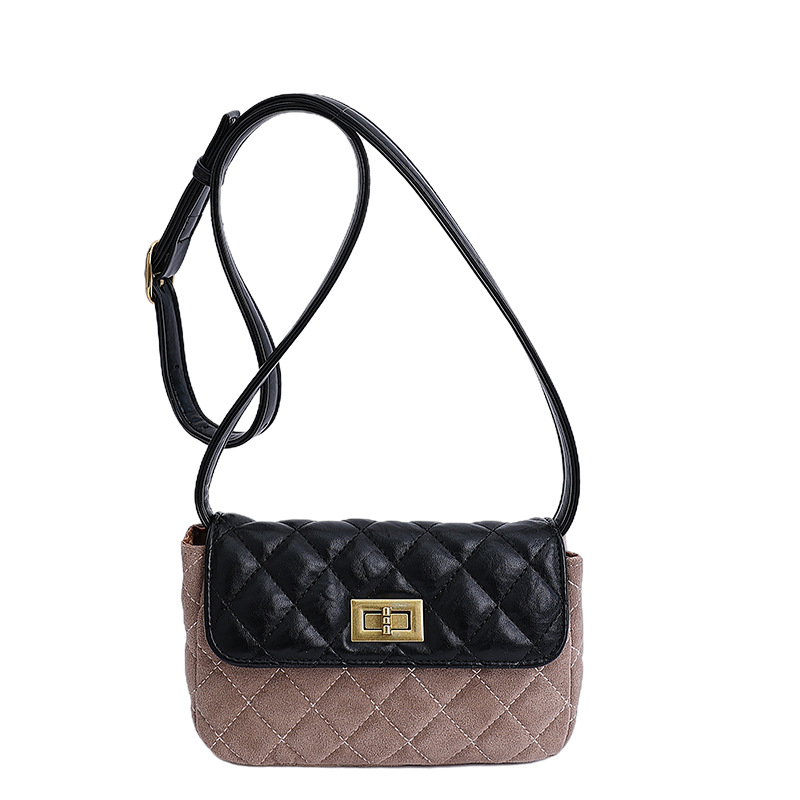 Bolso de mujer 2025 nuevo estilo Xiaoxiao Ling color contraste mochila de textura de lujo ligero de alto nivel bolso de hombro pequeño