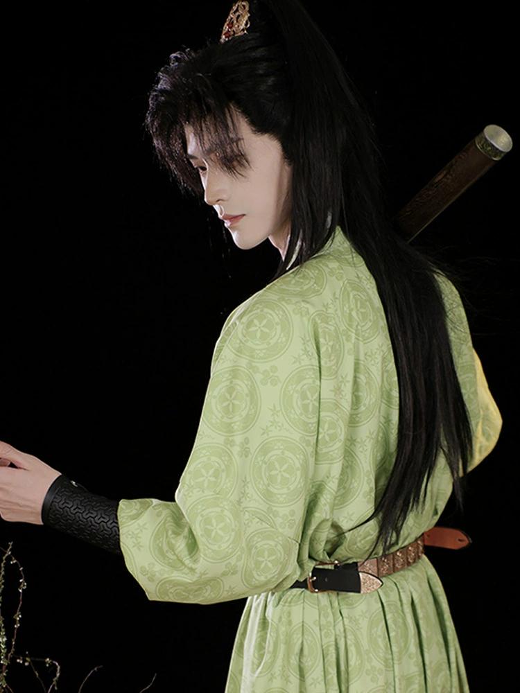 Оригинальная новая рубашка-халат с круглым вырезом в стиле Тан 2025 года на весну, лето и осень Hanfu, унисекс, в китайском стиле, не традиционный костюм.