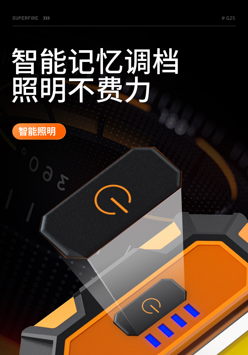 Shenhuo G25 Magnetic Work Light Ultra-Bright Led Rechargeable Car Repair Portable Small Strong Light Flashlight Auto Repair Light