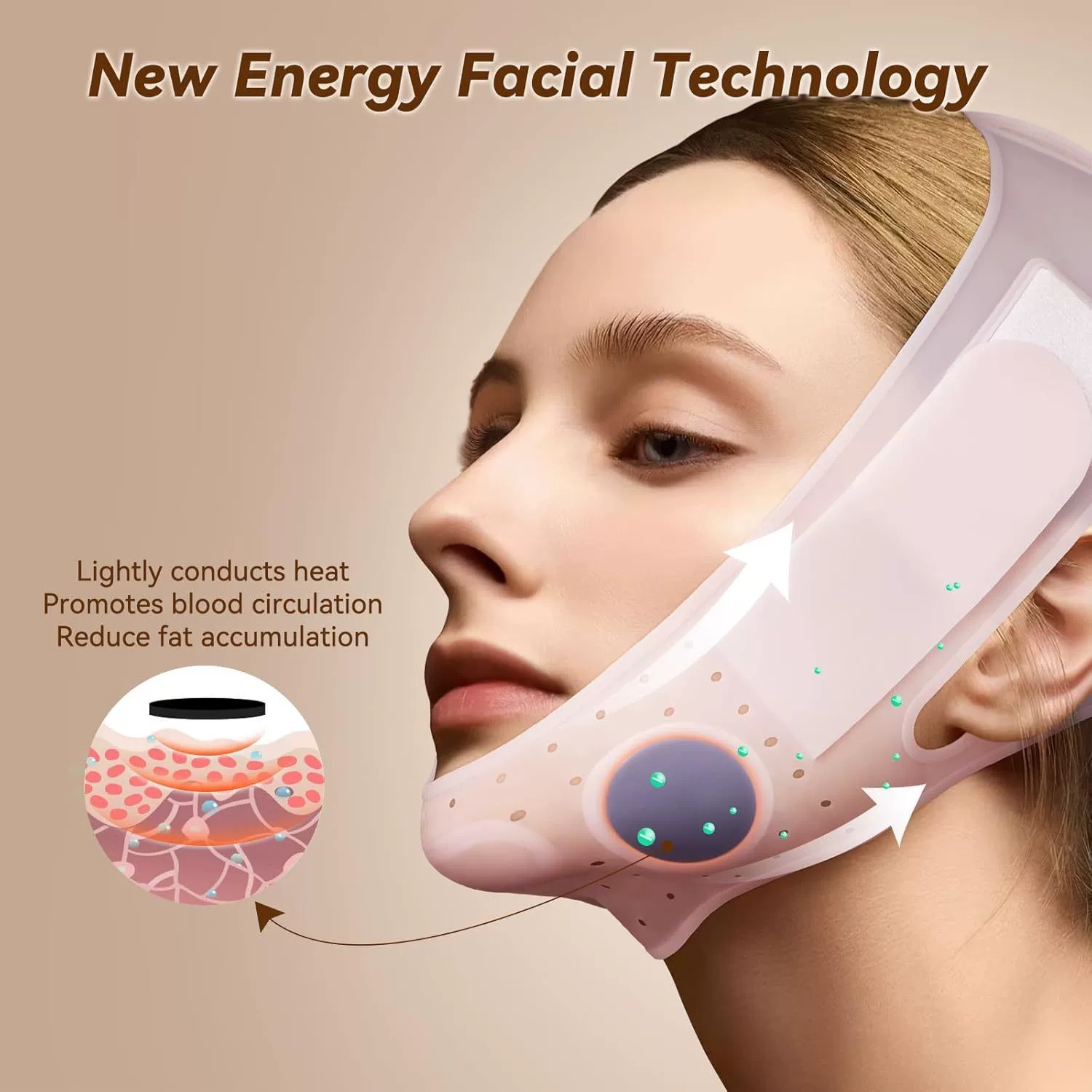 Pulls up mask for face, night elastic bandage