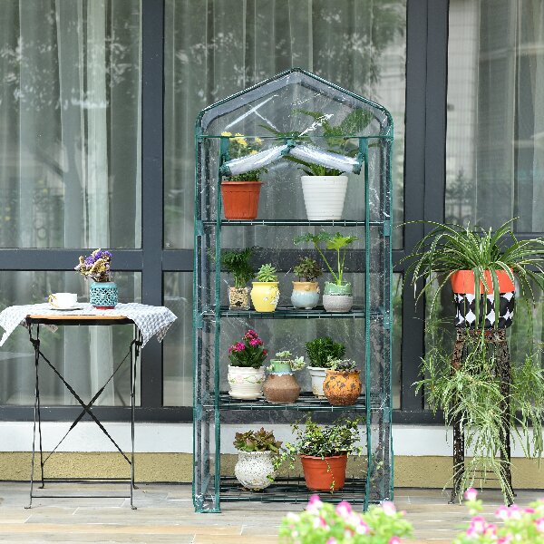 Four-Layer PVC Garden Potted Succulent Mini Seedling Shed Cold-Proof Rain-Proof Flower House Greenhouse Greenh_voghion.com
