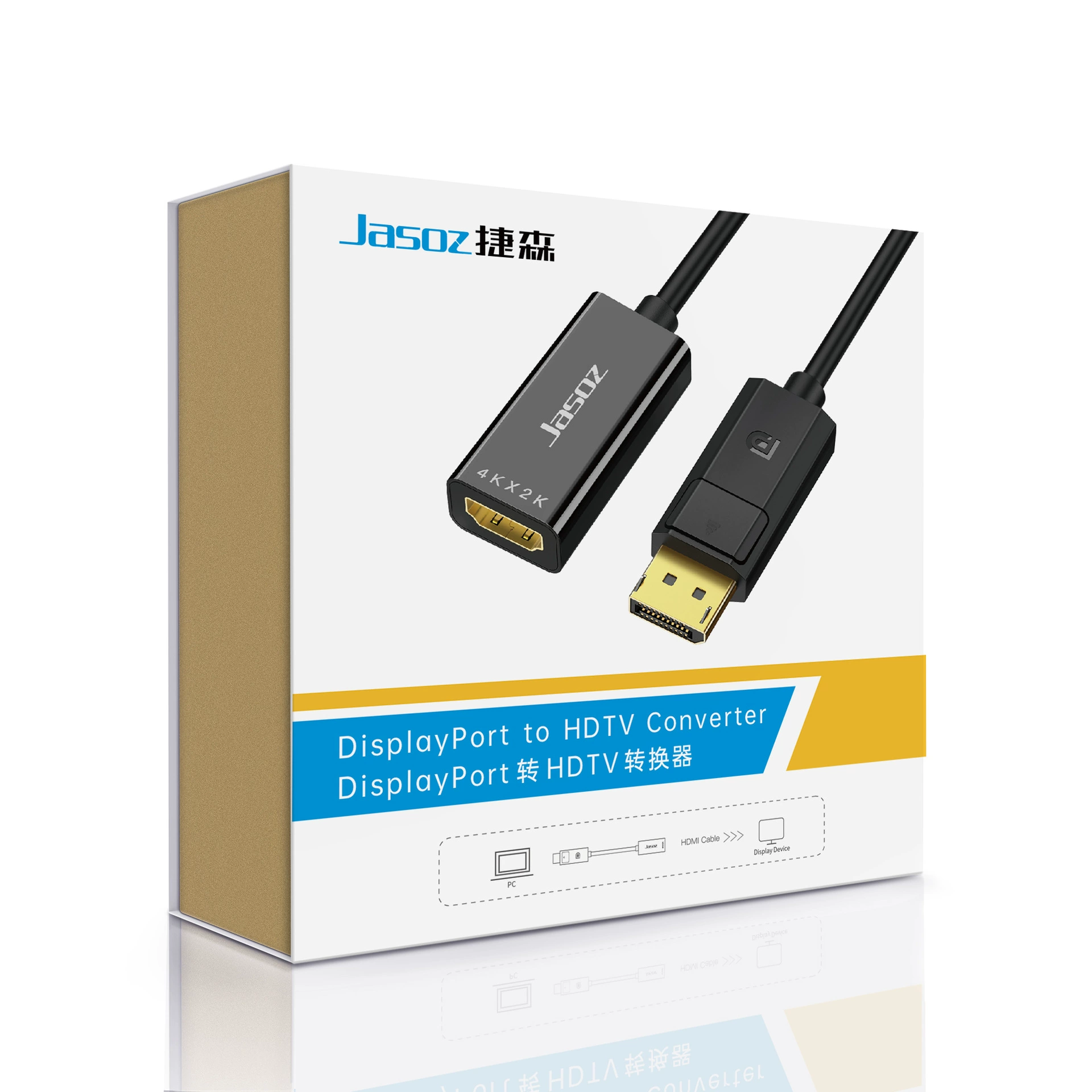 Jaton DP к HDMI конвертер DP в HDMI DP/HDMI конверсионная линя 4K HD конверсионное соединение кабель