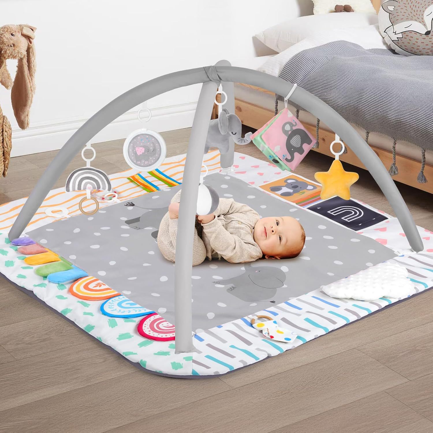 Factory Customized Baby Play Gym with Foldable Mat Frame Activity Center Easy to Install and Clean