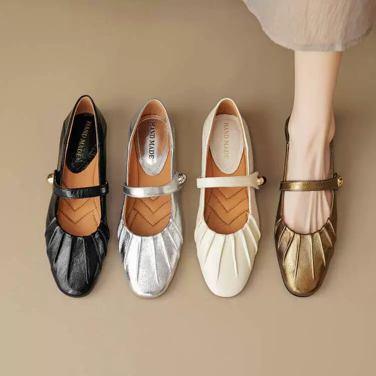 Обувь, серебристые туфли, натуральная кожа, мягкая подошва
