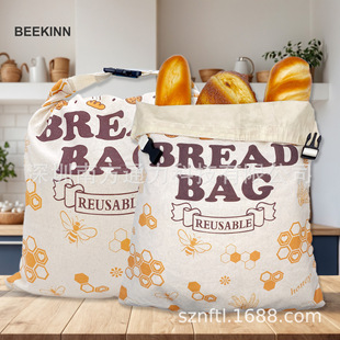 2025 Hot Selling Snap Beeswax Bag Cotton Linen Bag Double Layer Bag Beeswax Bag Reusable Yeast