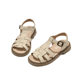 first layer calf leather girls' sandals summer 2025 new fashion little girl soft sole large children's full leather shoes princess