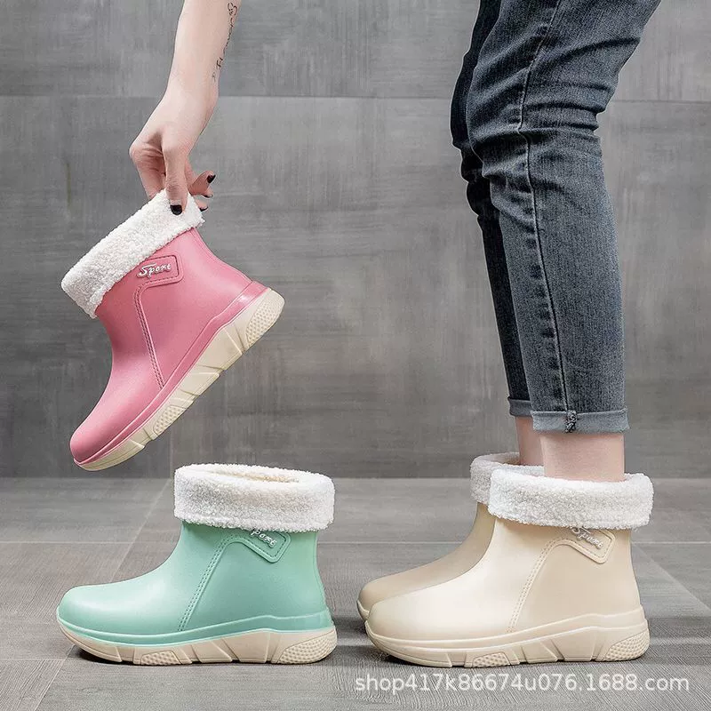 Ботинки Martens с флисовой подкладкой, противоскользящие, водонепроницаемые, корейский стиль