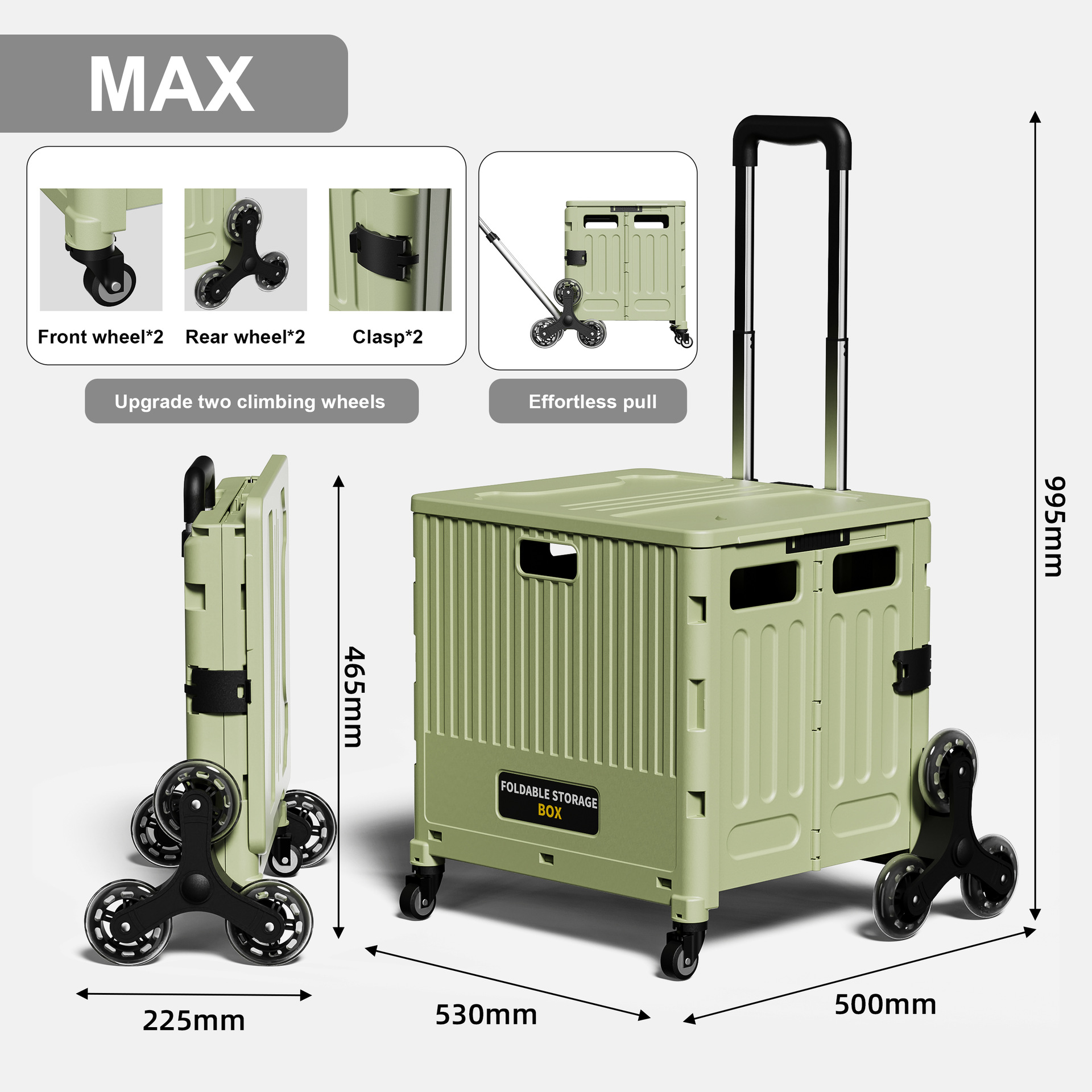 Shopping Cart for the Elderly, Supermarket Grocery Shopping, Children's Folding Storage Trolley, Stall Pulling Express Delivery, Outdoor Camping Cart