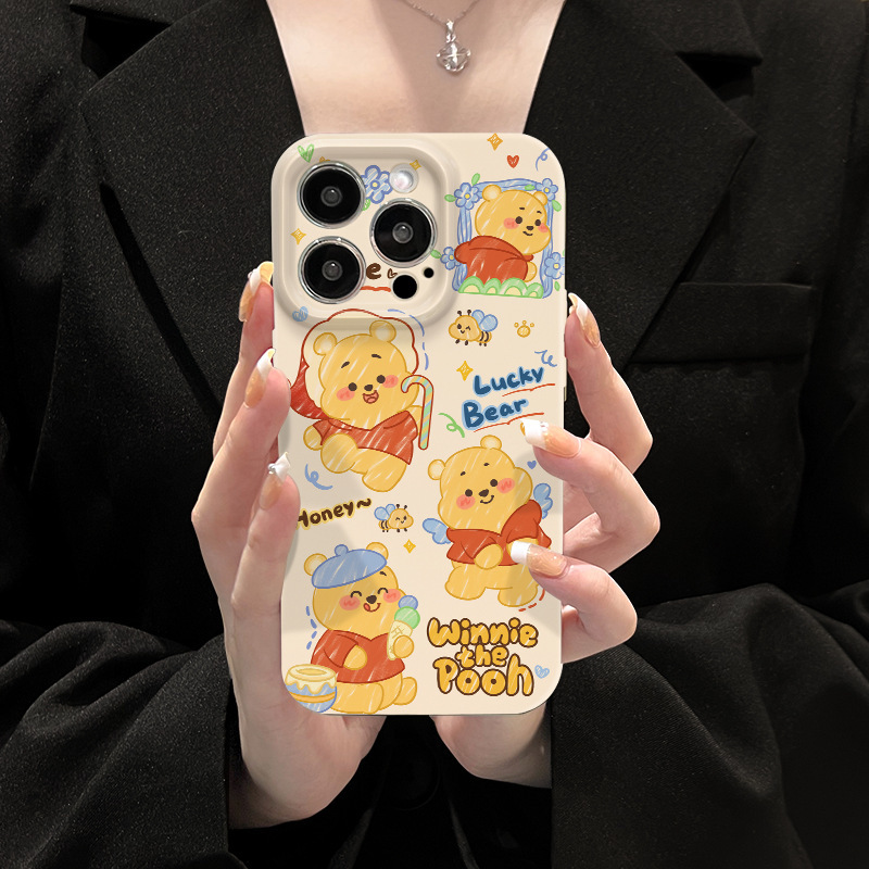 Suitable for iphone16pro Phone Case Apple 15 New 12/11 Filin Female 13promax Tigger Pooh