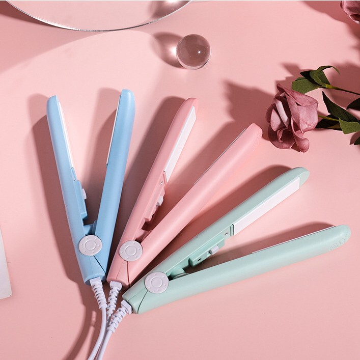 Mini Portable Electric Hair Straightener and Curler, Dual-Use for Bangs, a Special Tool for Straightening and Curling Hair