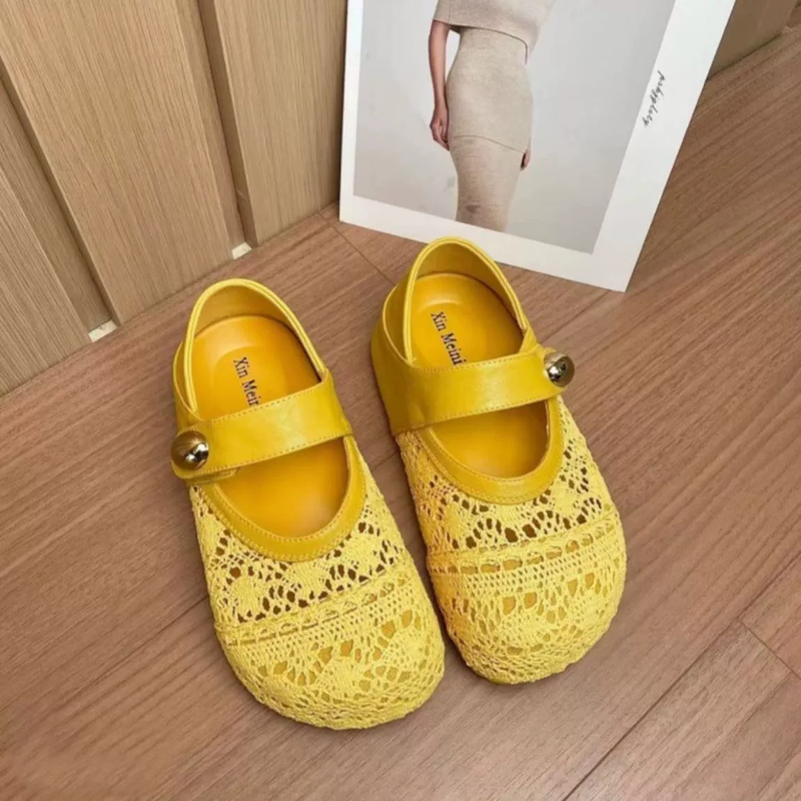 Женские туфли на плоской подошве на толстой подошве, увеличивающие рост, плетеные туфли Мэри Джейн без шнуровки на липучке, новый стиль 2025 года с юбкой, повседневная обувь