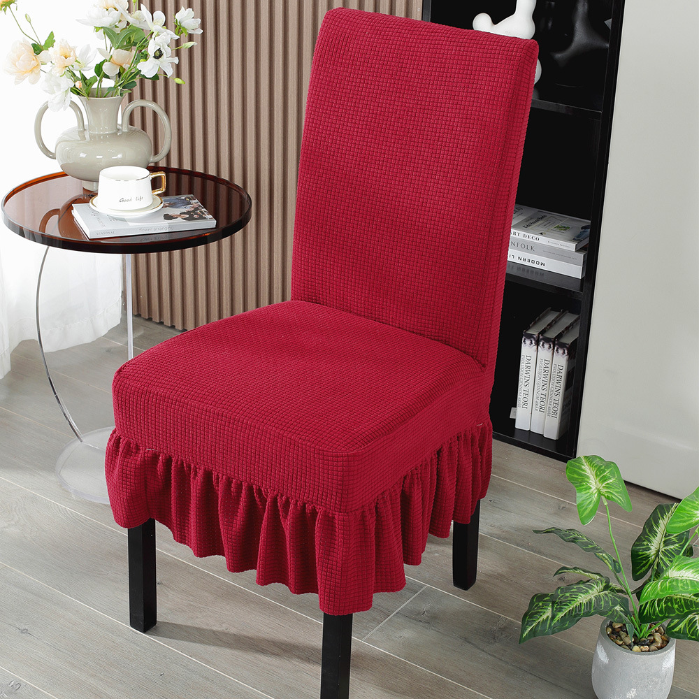 cubierta de silla, asiento de mesa de comedor, cubierta de silla de hotel, cojín de respaldo integrado, elástico universal, cubierta de taburete doméstico simple