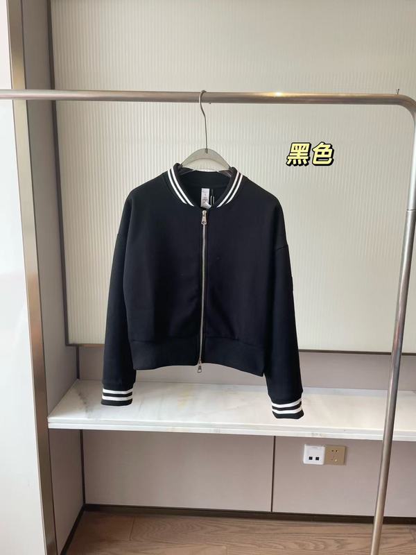 alo 25秋季新款撞色螺纹修饰设计修身显瘦减龄休闲棒球服夹克|undefined