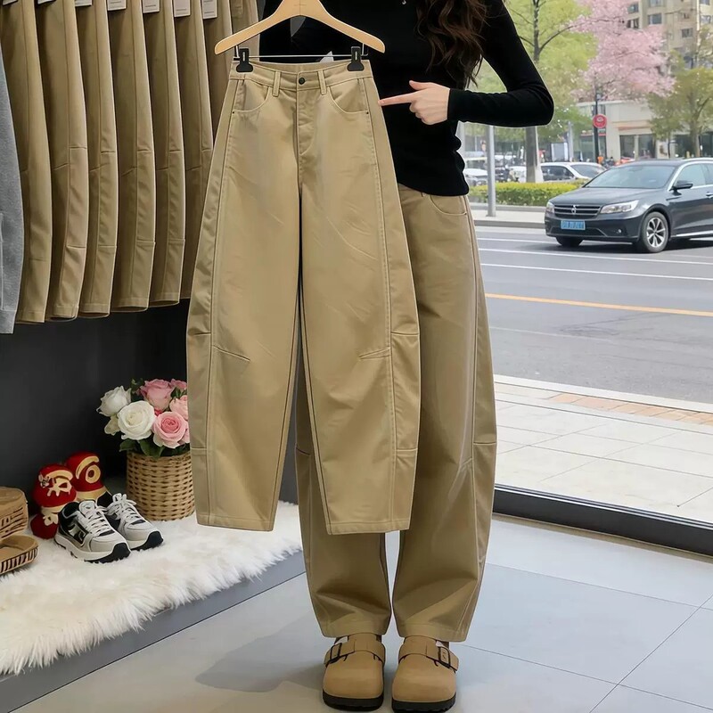 2026 Summer Thin High-Waisted Workwear-Style Wide-Leg Pants for Women, Slimming and Hip-Covering, Cropped Curved-Leg Straight-Leg Casual Pants 2026 Summer Thin High-Waisted Workwear-Style Wide-Leg Pants for Women, Slimming and Hip-Covering, Cropped Curved-Leg Straight-Leg Casual Pants