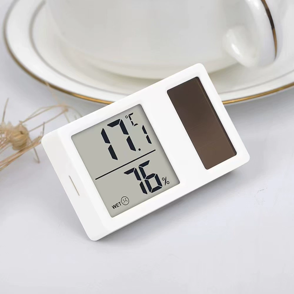 Amazon солнечная электроника цифровой внутрижилищный измеритель влажности домашний термометр точности мини-вертикальная стена