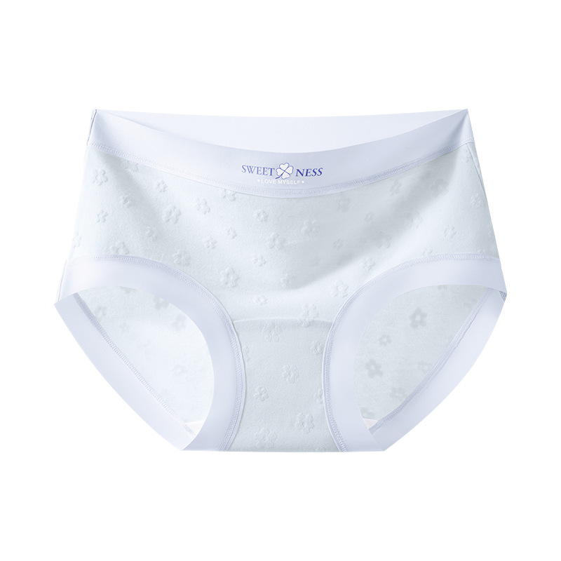 Bragas de algodón con entrepierna alargada ~ A calzoncillos de cintura media de algodón para niñas 10A entrepierna antibacteriana entrepierna de algodón entrepierna transpirable para mujer