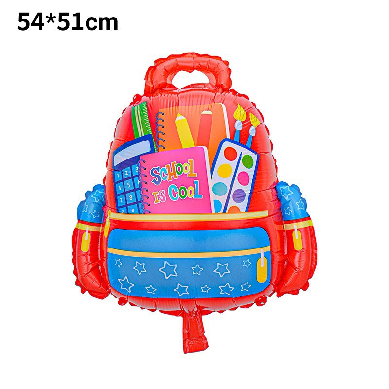 Balón escolar bolsas escolares papelería lápiz balón escolar temporada de retorno a la escuela globo de aluminio globo de ceremonia de apertura image 19