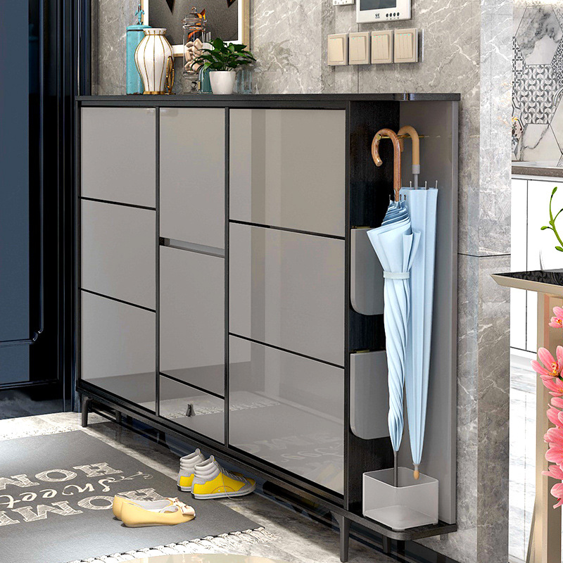 New 2023 Trendy Multifunctional Flip Shoe Cabinet 17cm Home Entryway Bench Integrated Foyer Cabinet