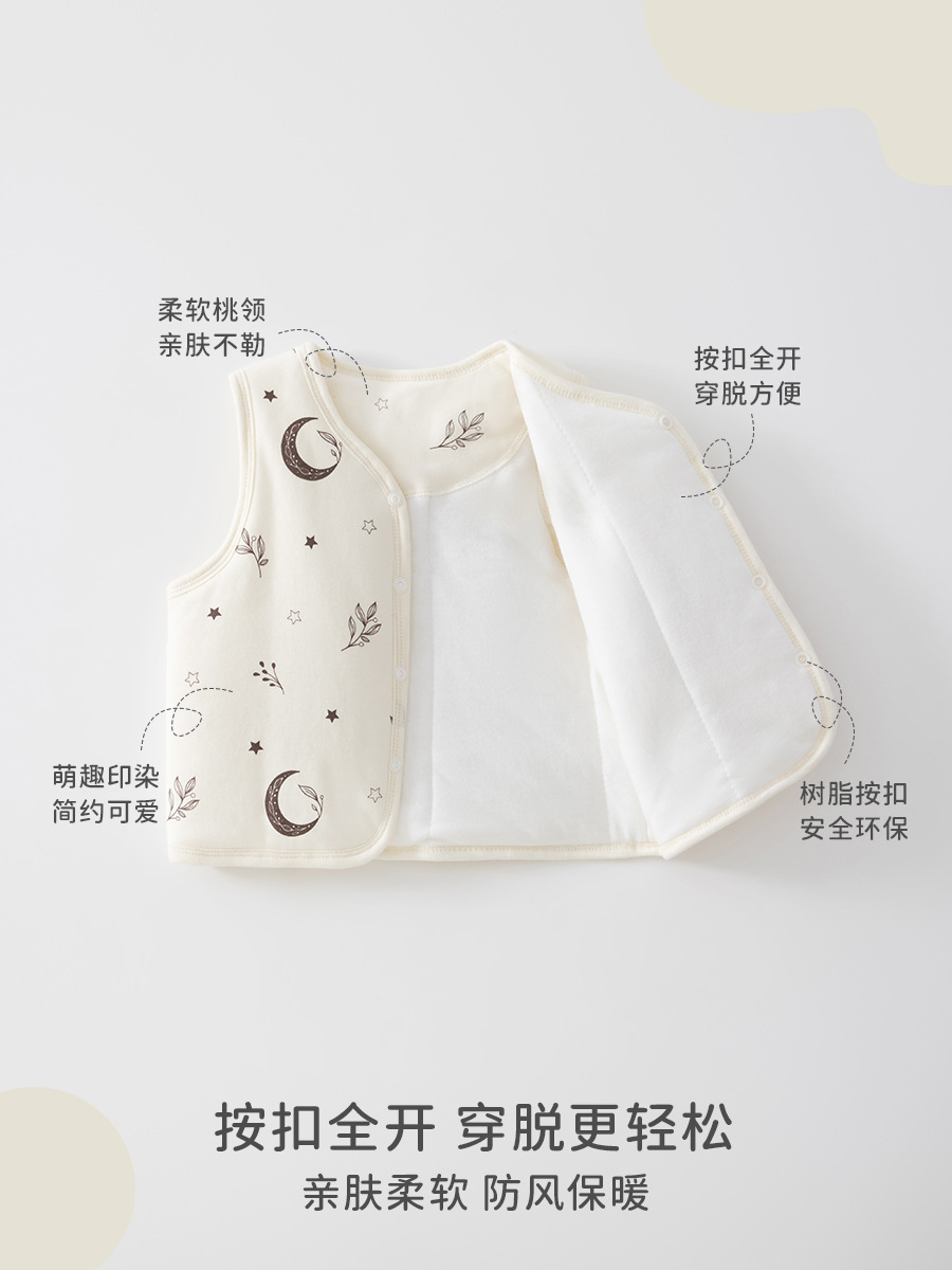 Baby chaleco de invierno para bebés de hembra y mujer, chaleco de hombro de algodón grueso para bebés de clase A, chaleco de invierno para niños calientes