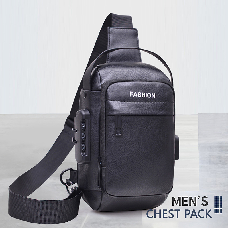 Bolso de pecho de hombre bolso de mochila anti-robo bloqueo contraseña mochila de hombro nuevo comercio exterior anti-droplets bolso móvil ligero al aire libre
