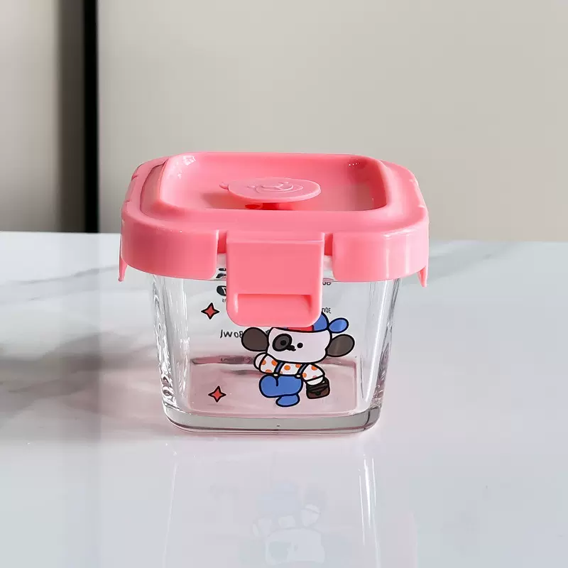 玻璃碗宝宝辅食盒辅食碗儿童餐具保鲜盒分装密封微波炉创意收纳