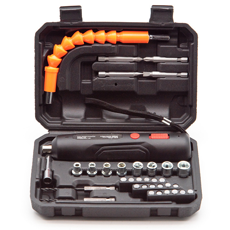 Kit de destornillador eléctrico de litio doméstico de 36 piezas multifuncional recargable con pluma de mano conjunto de herramientas de perforación eléctrica