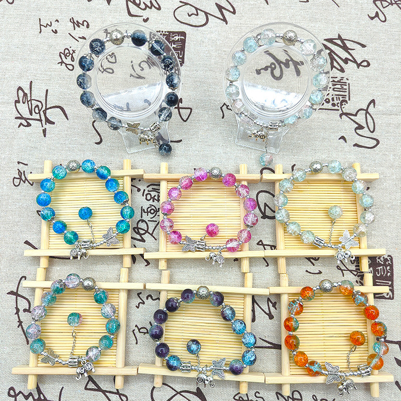 Chinese-Style Butterfly Bracelet, Popular Elephant Jewelry, Glass Crystal Beaded Accessories Wholesale, Tourist Souvenir