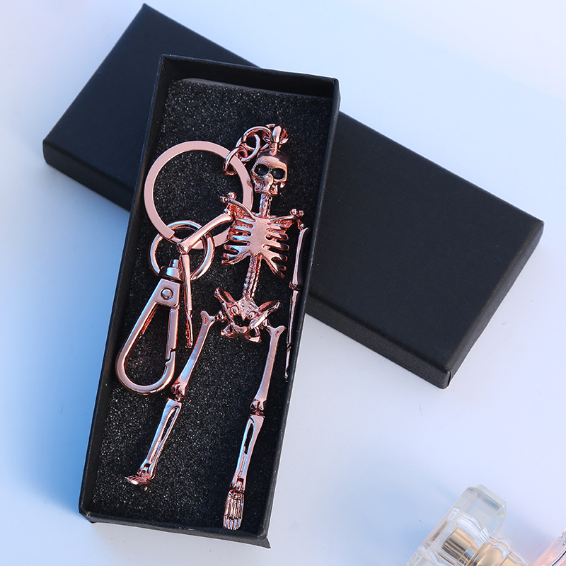 30g Weight Keychain Classification 1 Piece Quantity Banquet, Daily, Party Occasion Zinc alloy Material Easter Festival Skull Pattern Women's Gender Hip-Hop, Basic, Simple Style Style Hip-Hop Basic Simple Style Skull Zinc Alloy Easter Women's Keychain 1