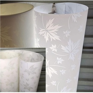 PVC parchment lamp film ceiling carved flower plate lattice sticker opaque light transmission shading anti-glare lampshade material