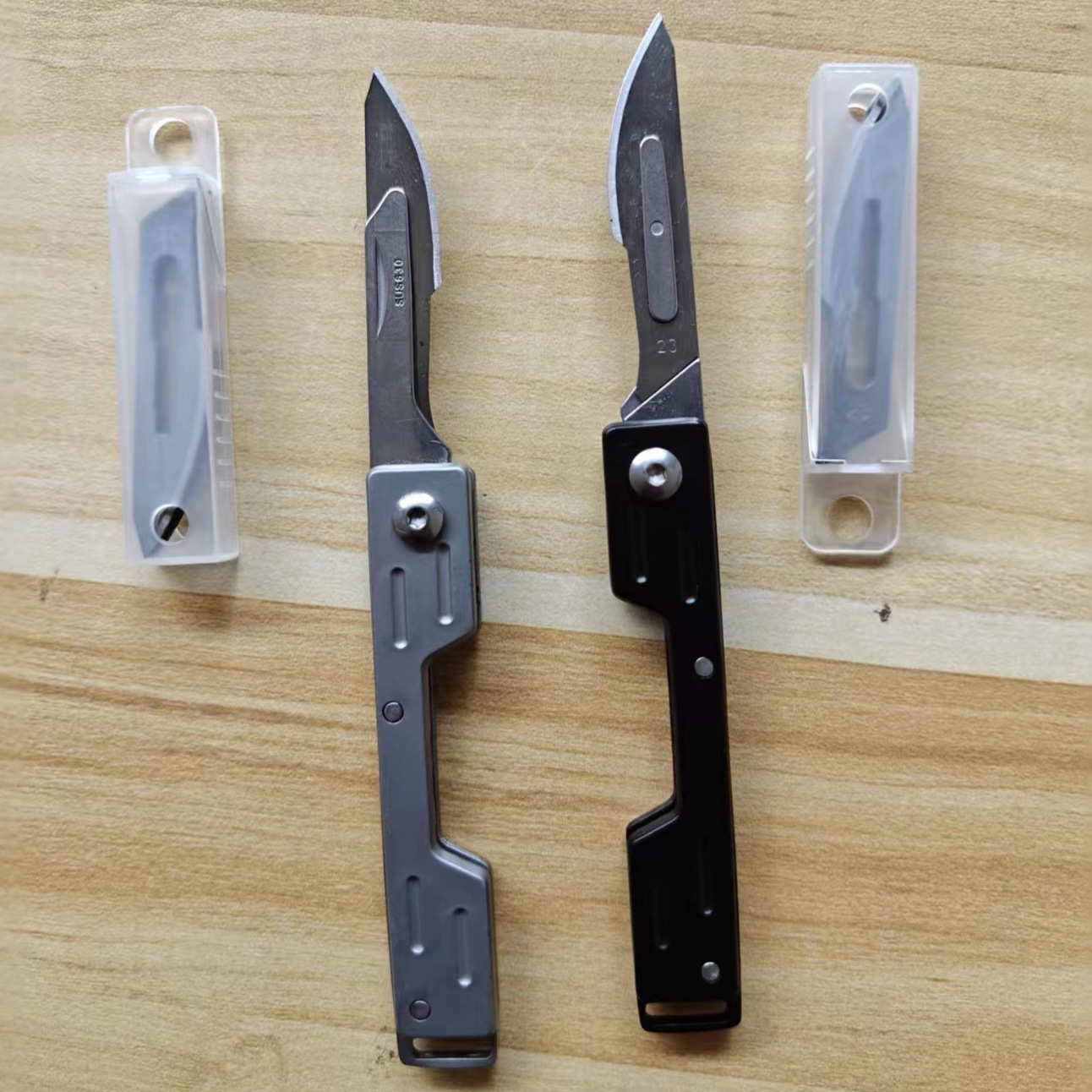 钢柄折叠刀乐趣小刀便携23号刀片不锈钢开箱批发开箱神器