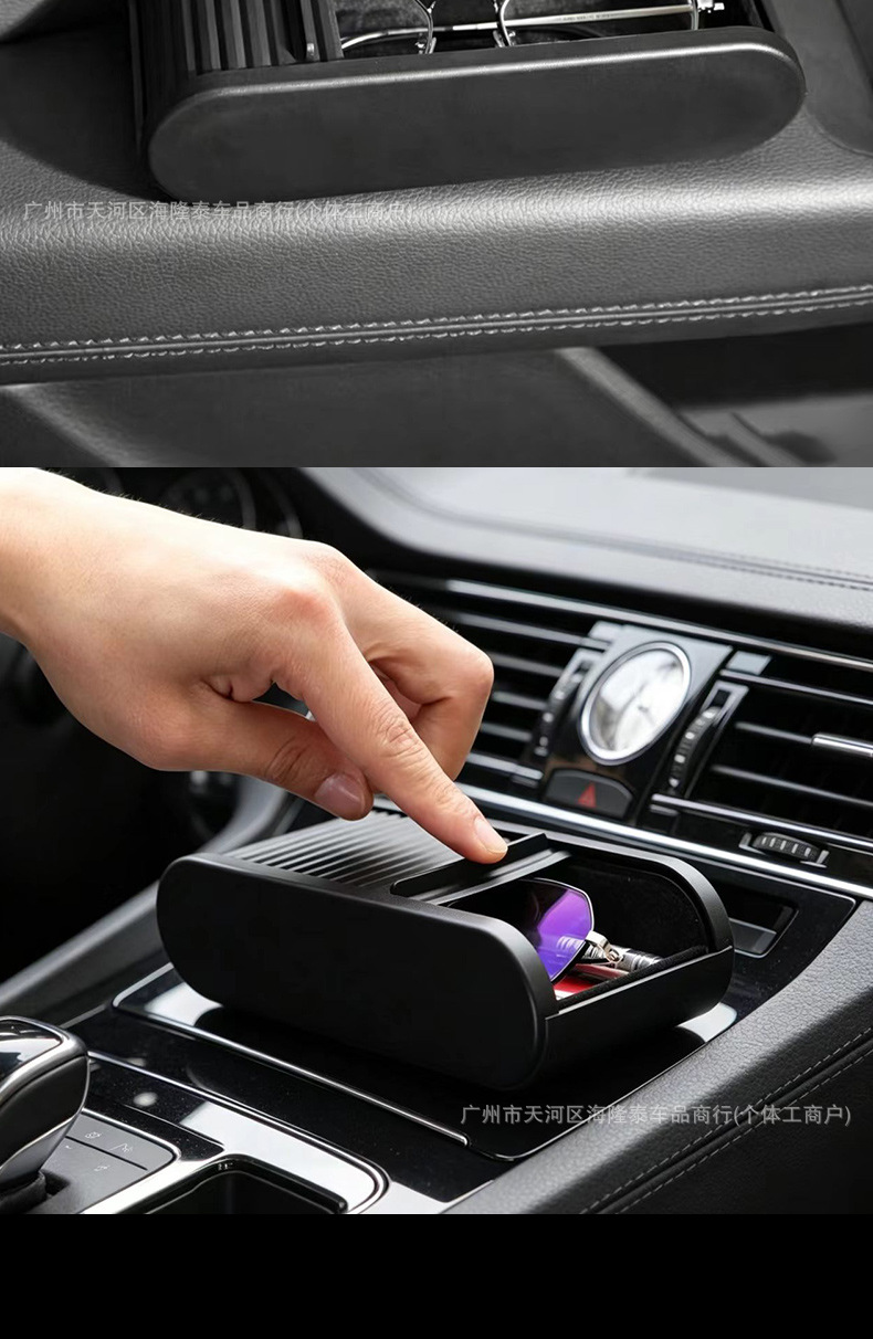 Car-Mounted Glasses Case, Pull-Out Multifunctional Storage Box for Car Use, Coin and Receipt Holder