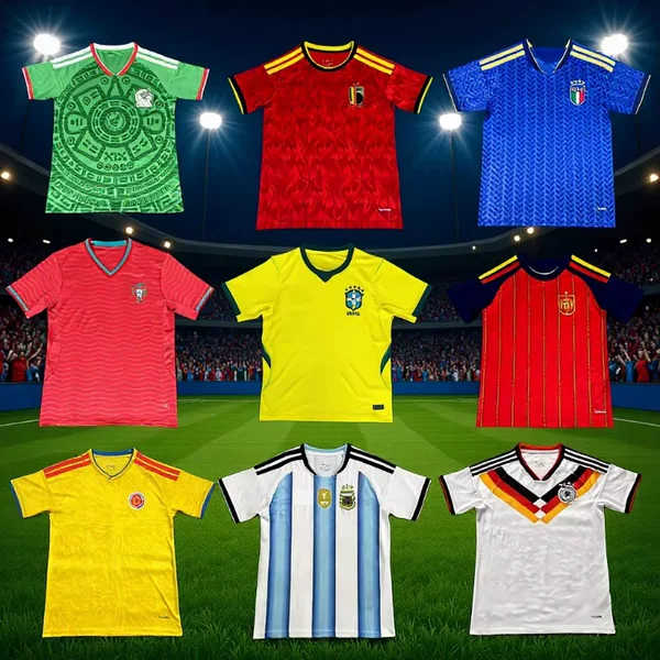 2026 World Cup in the United States, Canada, and Mexico Brazil Argentina Germany France Portugal Spain National Team Jerseys