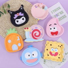 卡通庫洛米海綿寶寶派大星收納盤子硅膠模具石膏水晶滴膠家居擺件