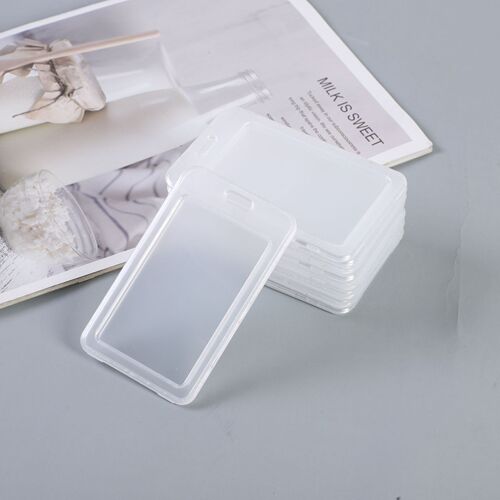 Double-sided transparent work permit lanyard card holder name tag factory brand plastic document holder employee ID card student meal card holder