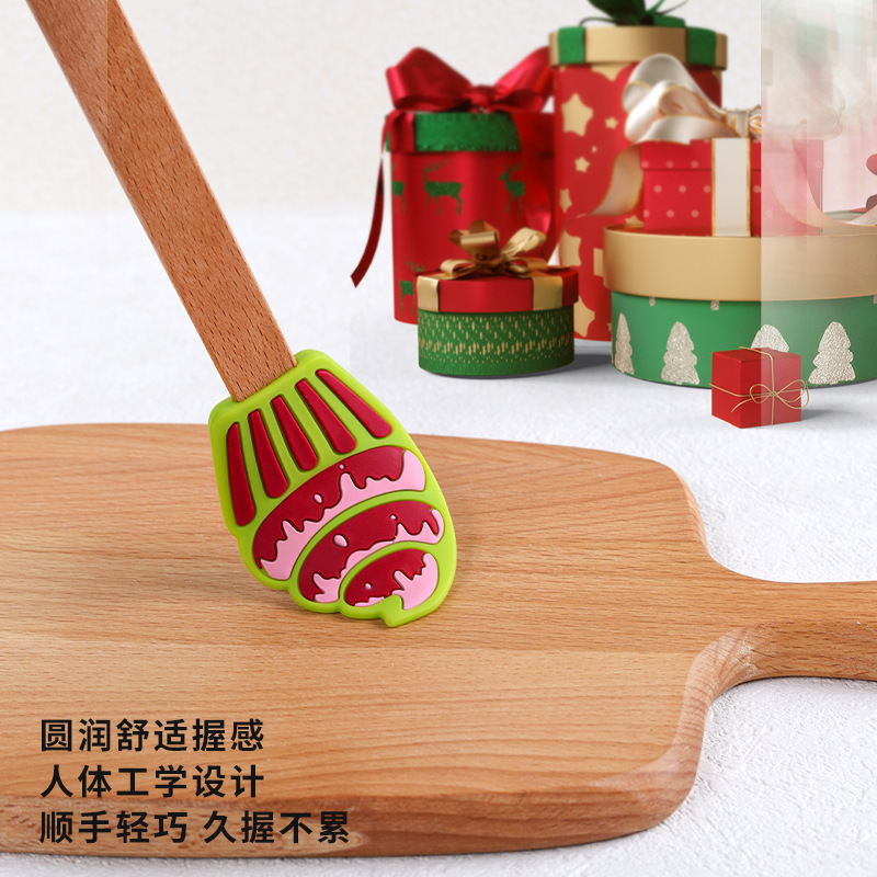 クリスマスベーキングセットキッチンクリームスクレーパーシリコーンフードクリップエッグビーターコンビネーションホームベーキングツール|undefined