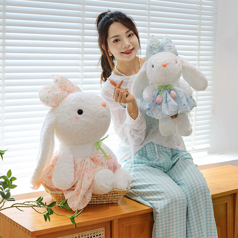 新しいチューリップの花のウサギのぬいぐるみのぬいぐるみの子供の誕生日プレゼント|undefined