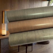 高端精致浅灰仿木纹烫金箔 持久饰面 适配现代优雅 PS 相框墙板