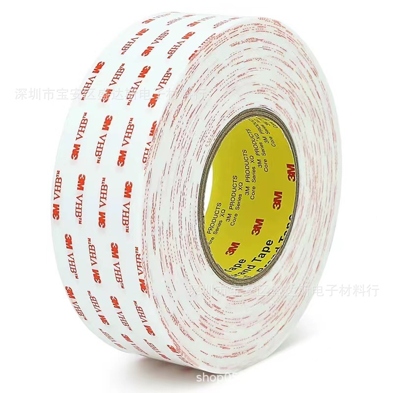 3M4945VHB乳白泡棉双面胶带 玻璃金属专用强力双面胶0.4mm厚