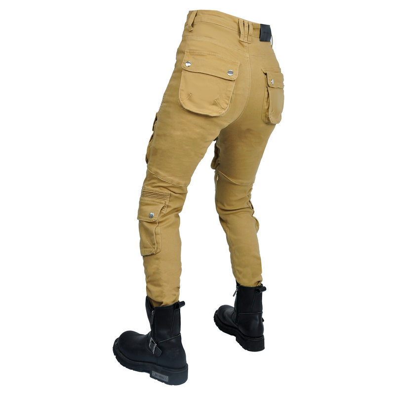 Loong biker motocicleta pantalones de montar mujer Caballero retro casual motocicleta slim fit overoles pantalones anti-caída