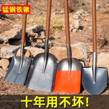 锰钢铁锹家用铲子挖土铁铲农用工具大全铁锨铲雪锹铲种菜铲锨农具