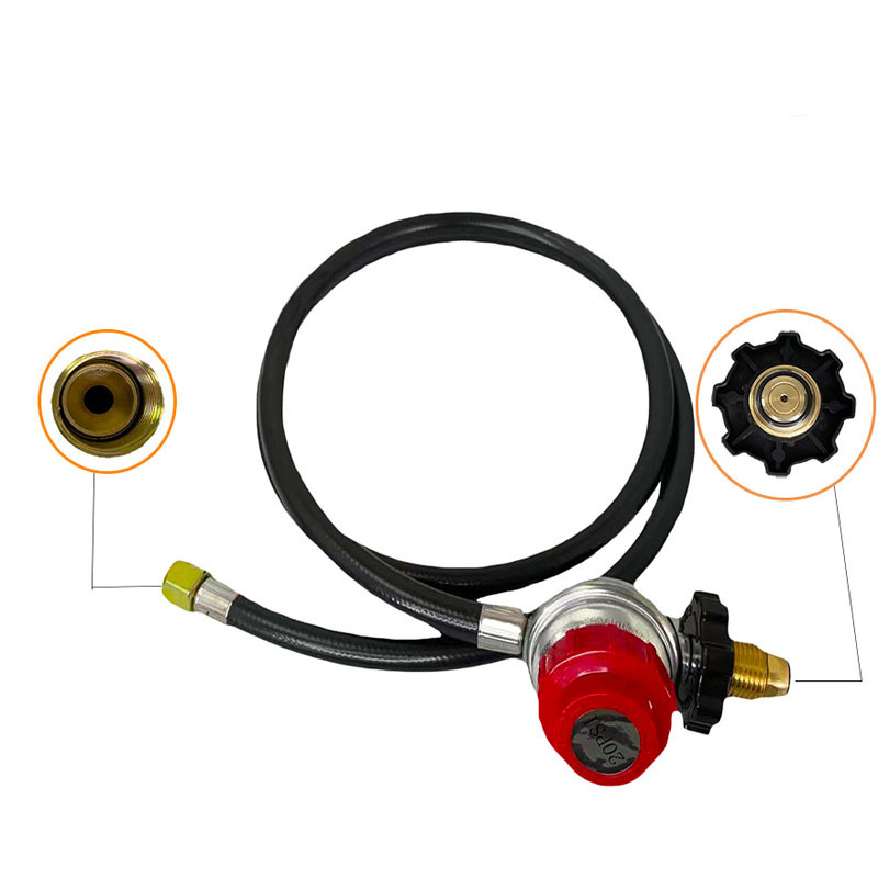 4FT北美POL高压阀丙烷0-20 PSI可调节器燃气火鸡锅减压阀管3/8”