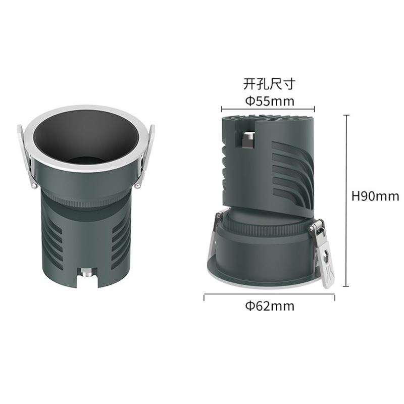 Anti-deslumbrante LED de alta potencia downlight sala de estar dormitorio borde estrecho sin lámpara principal de la colina de la nueva lámpara de punto