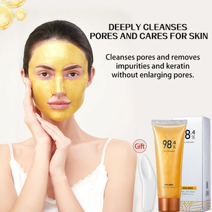 Cross-border explosions gold tear mask to blackhead acne control oil shrink pores cleaning mask foreign trade