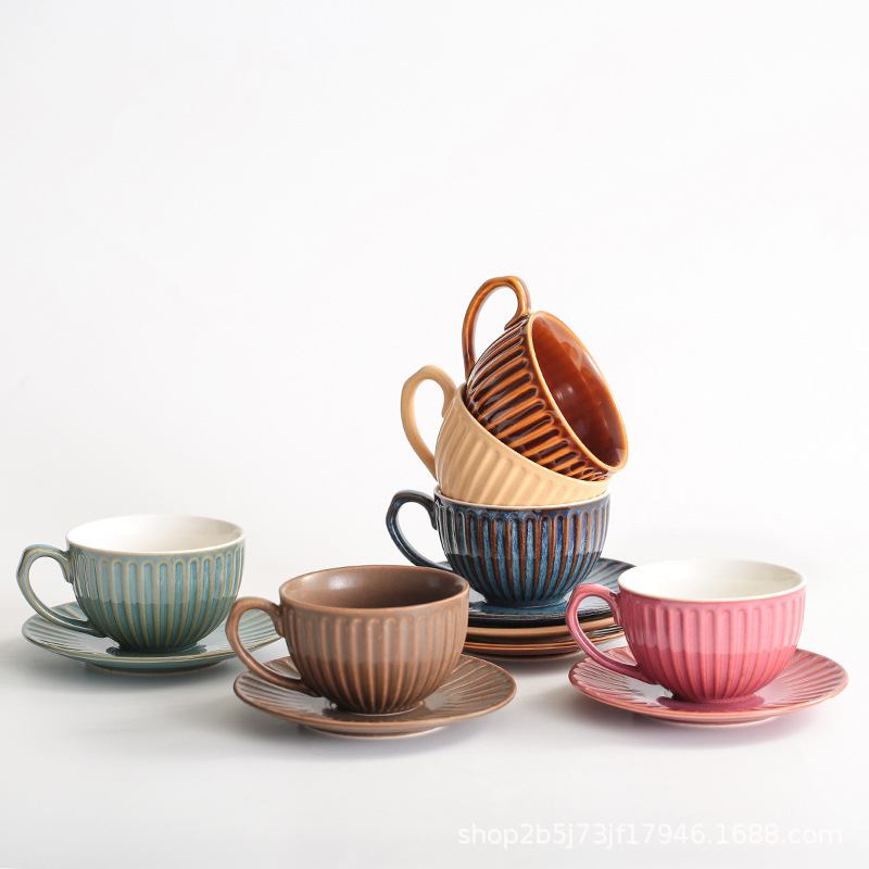 Retro Japanese coffee ceramic tea cup for home use