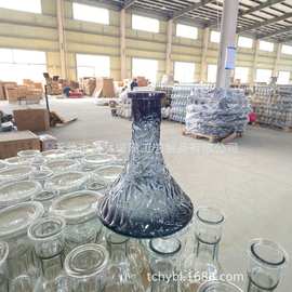 水烟玻璃瓶Moze水烟壶压花玻璃瓶水烟玻璃瓶俄罗斯插口瓶